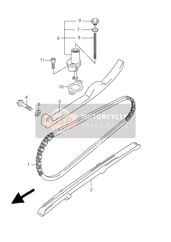 Suzuki UX125 SIXTEEN 2011 Cam Chain for a 2011 Suzuki UX125 SIXTEEN